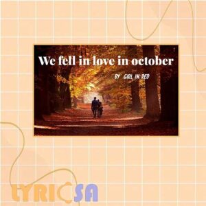 پوستر ترجمه آهنگ we fell in love in october