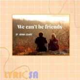 پوستر اختصاصی آهنگ we can’t be friends (wait for your love)